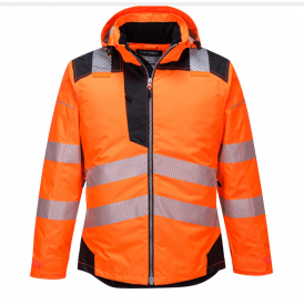T400ONRXL PW3 Hi-Vis Winter Jacket XL Orange/Navy