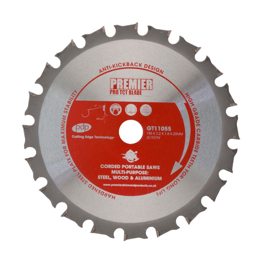 Premier Diamond Products GT11060 TCT Saw Blade 230x2.2x1.8x25.4mm 26 Teeth