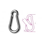 8074 Carabine Hooks Galvanised Various Sizes