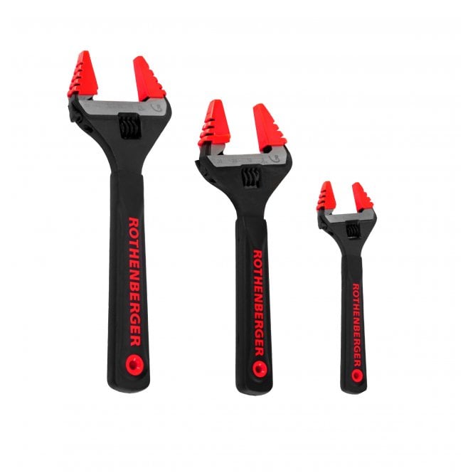 Rothenberger 3 Piece Wrench Set Wide Jaw 6