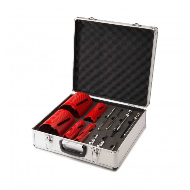 Rothenberger 89020 Dry Diamond Core Drill Kit Set 42, 52, 65, 117 & 127mm Cores