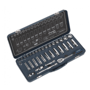 AK27481 Socket Set 34pc 3/8"Sq Drive Lock-On 6pt Metric