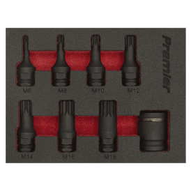 AK5622 Impact Spline Socket Bit Set 8pc 3/8"Sq Dr