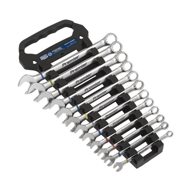 Sealey AK63950 12 Piece Combination Spanner Set Anti-Slip 8-19mm