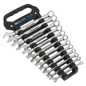 AK63950 12 Piece Combination Spanner Set Anti-Slip 8-19mm