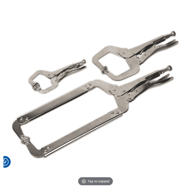 Sealey AK66 Locking 'C' Clamp 3 Piece Set