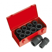 AK689 10 Piece Impact Socket Set 1" Drive Deep Metric & Imperial