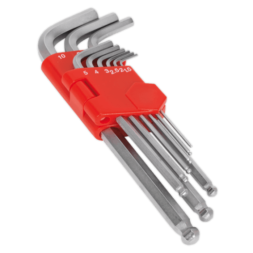 Sealey AK7139 9pc Long Ball-End Hex Key Set