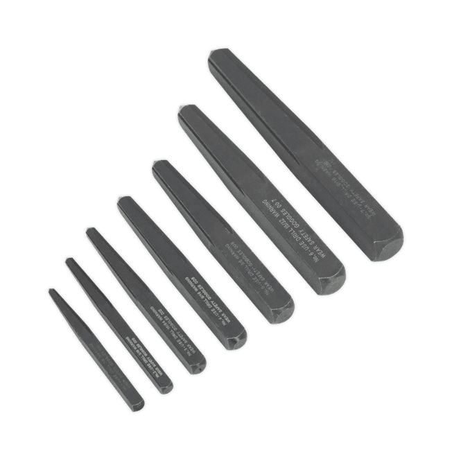 Sealey AK720 7 Piece Screw Extractor Set Square Type