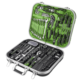 AK7980HV 136 Piece Mechanics Tool Set Tool Kit Hi Vis Green