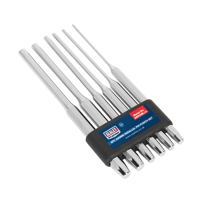 Sealey AK9128L 6 Piece Parallel Pin Punch Set 200mm