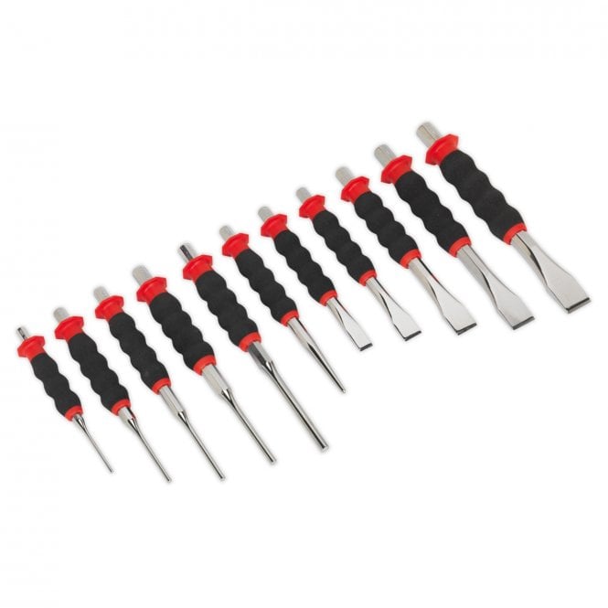 Sealey AK9135 11 Piece Punch & Chisel Set Sheathed