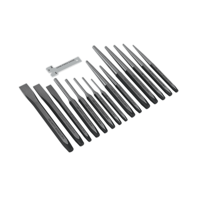 Sealey AK9216 16 Piece Punch & Chisel Set