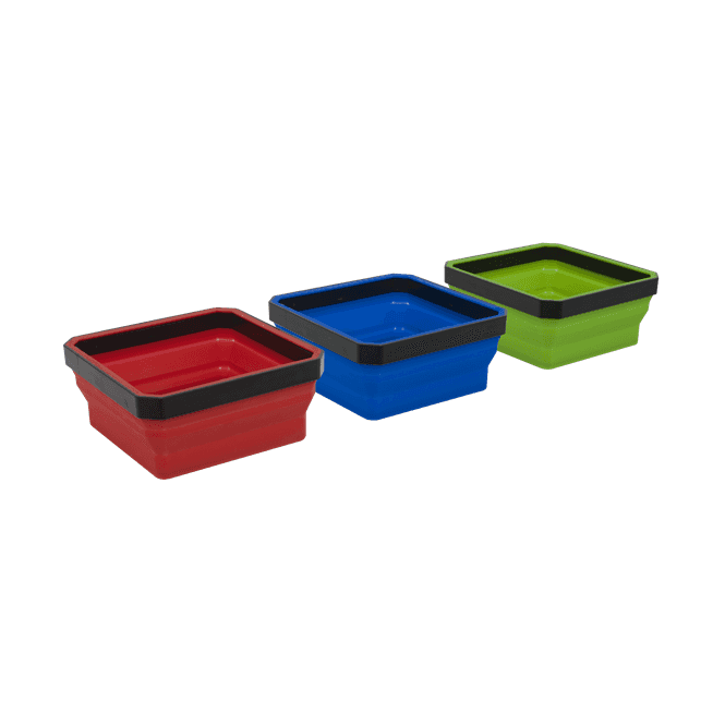 Sealey APCSTS Magnetic Collapsible Parts Tray Set 3 Pieces