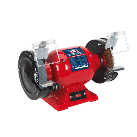 Sealey BG150XLW/98 150mm Bench Grinder 6 Inch 240v With Wire Wheel 370W