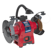 BG150XWL 150mm 6 Inch Bench Grinder & Wire Wheel Combination with Work Light 250W/230V