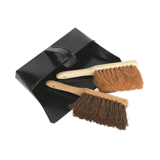 Sealey BM26 Metal Dustpan & Brushes