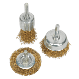 BWBS03 3 Piece Crimped Wire Brush Set