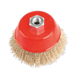 CBC100 M14 X 2m Brassed Steel Wire Cup Brush