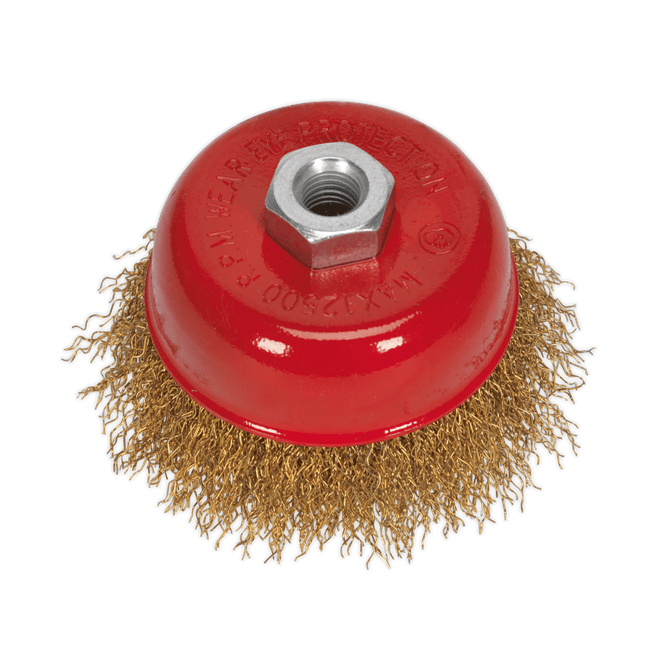 Sealey CBC752 75mm Brassed Steel Cup Brush M14 x 2mm