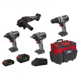 CP20VCOMBOX1 20V Cordless 4-Piece Tool Kit – Includes 2 Batteries & Charger