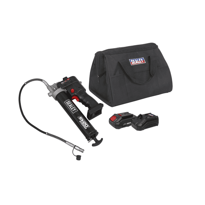 Sealey CP20VGRGKIT1 20V Cordless Grease Gun Kit 1 x 2.0ah Battery + Charger