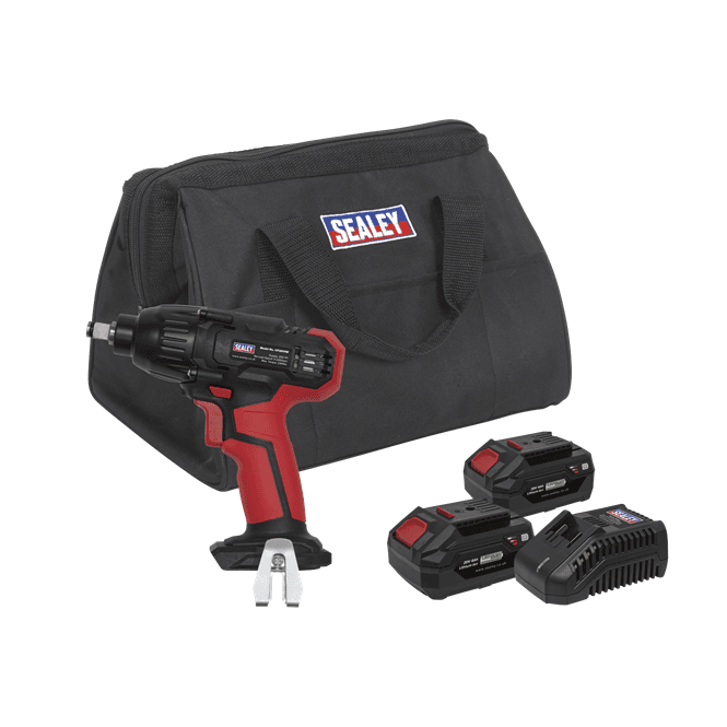 Sealey CP20VIWKIT 1/2 20v  Cordless Brushless Impact Wrench Kit2 Batteries + Charger