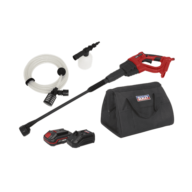 Sealey CP20VPWKIT1 20v Cordless Pressure Washer 1 x 2.0ah Battery + Charger 22 Bar