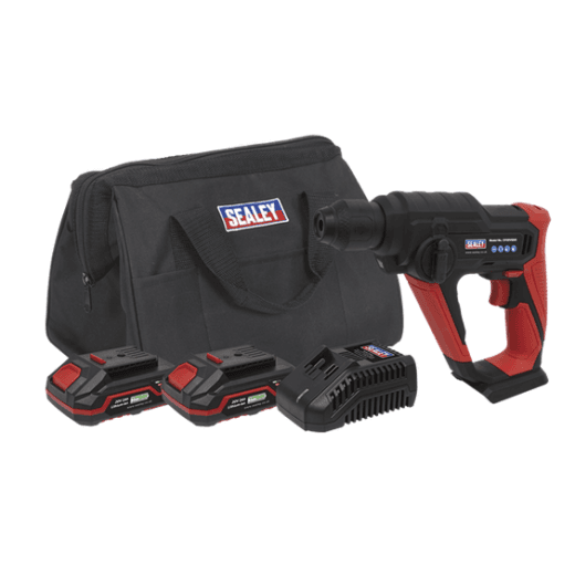Sealey CP20VSDSKIT 20v Cordless SDS Hammer Drill Kit 2 x 2.0ah Batteries + Charger