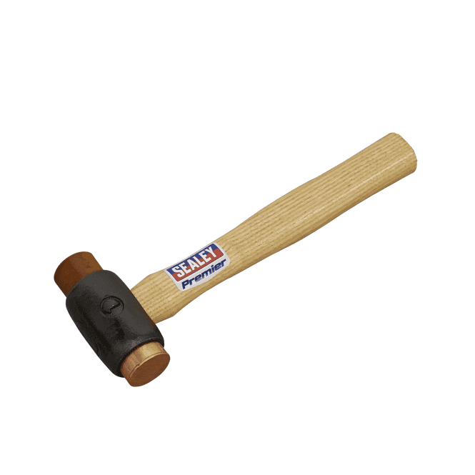 Sealey CRF15 Copper/Rawhide Faced Hammer 1.5lb Hickory