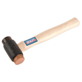 CRF25 2.25lb Copper/Rawhide Faced Hammer 2.25lb with Hickory Shaft