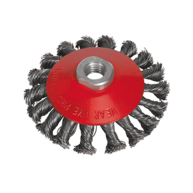 Sealey CWB101 100mm Conical Wire Brush M14 x 2mm
