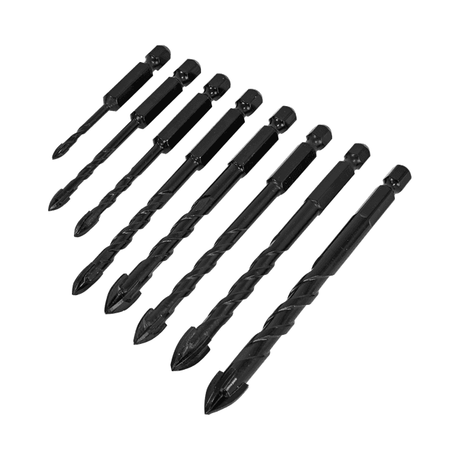 Sealey DBGC1 8 Piece Glass & Tile Drill Bit Set