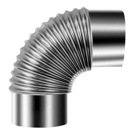IREX3 Stainless Steel Exhaust / Flue Pipe Bend 90 Degrees For IR13 OR IR16
