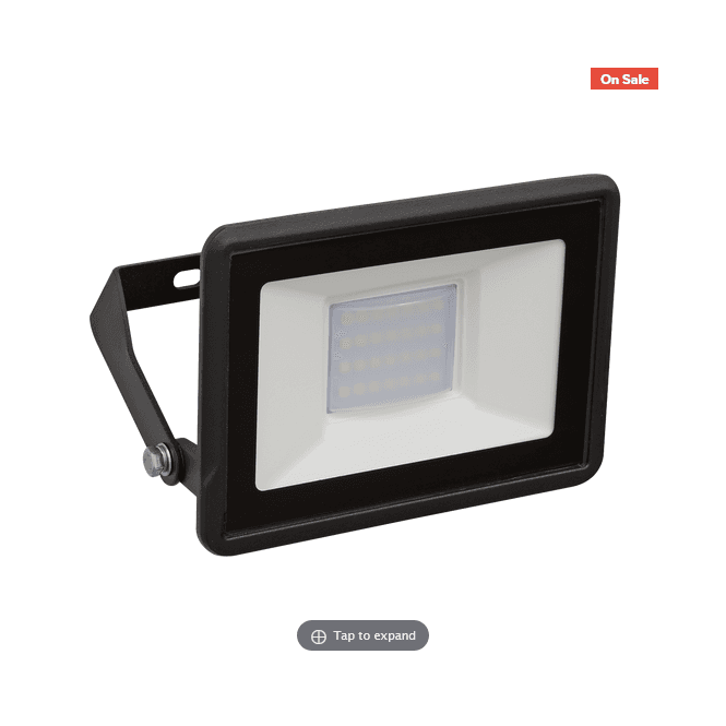 Sealey LED112 240V Extra Slim Floodlight with Wall Bracket 20W SMD LED