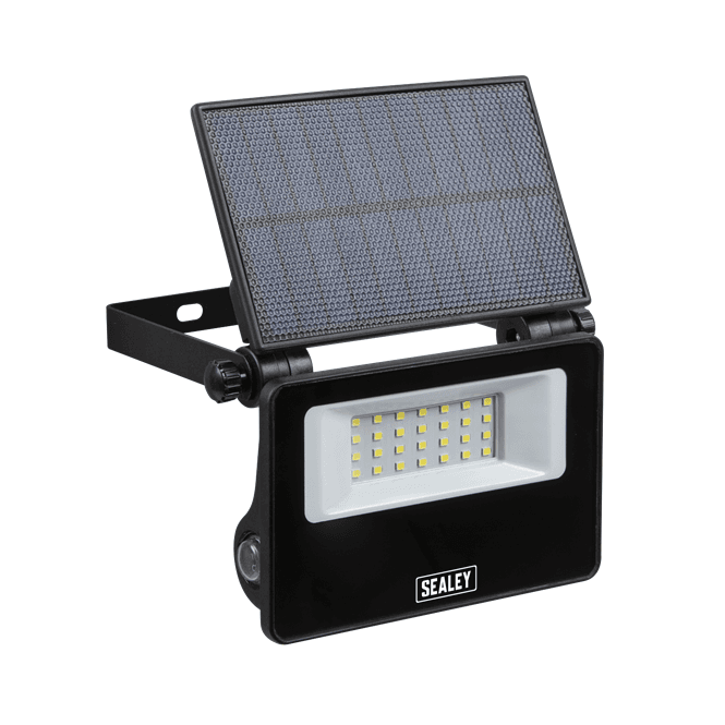Sealey LED20S Extra-Slim Solar Floodlight With Wall Bracket 20W SMD LED