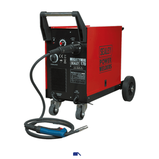 Sealey MIGHTYMIG170 170Amp Professional Gas/No-Gas MIG Welder – Euro Torch, Versatile Welding Machine