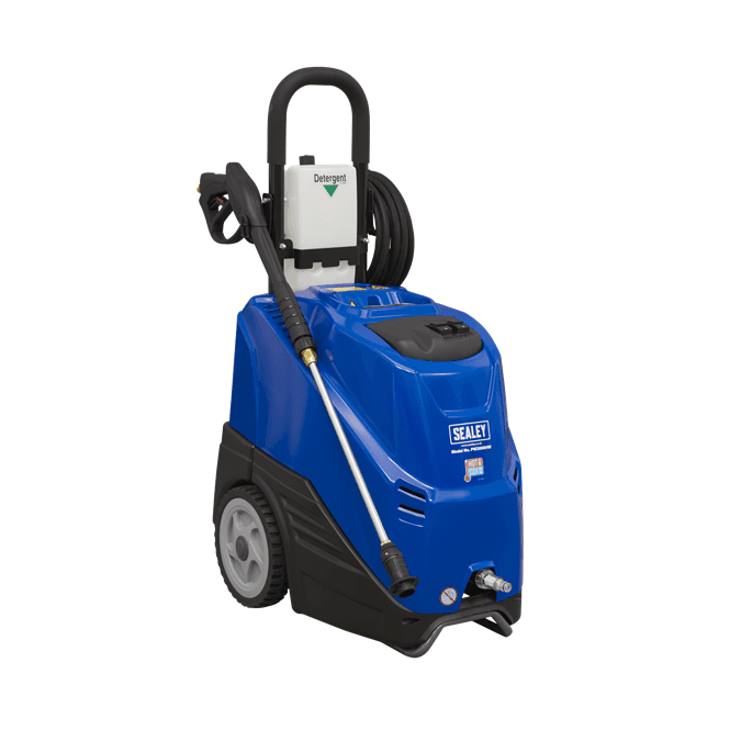 Sealey PW2000HW Hot Water Pressure Washer – 135 Bar, 240V, Heavy-Duty