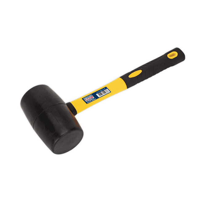 Sealey RMB200 2lb Rubber Mallet with Fibreglass Shaft