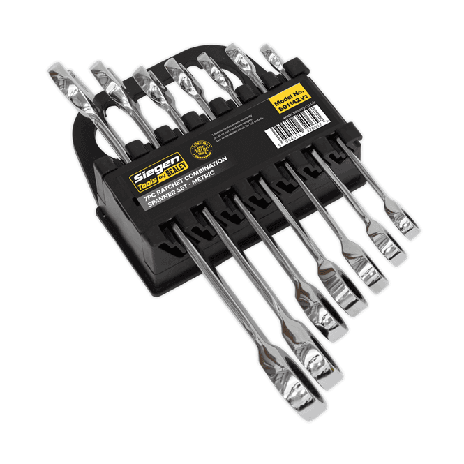 Sealey S01142 Siegen 7 Piece Ratchet Combination Spanner Set
