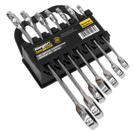 S01142 Siegen 7 Piece Ratchet Combination Spanner Set