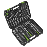 S01212 Socket Set 219 Piece 1/4 3/8 & 1/2 Metric Siegen