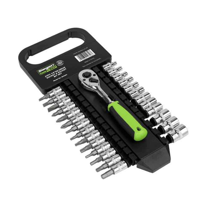 Sealey S01241 27 Piece Socket & Socket Bit Set 1/4
