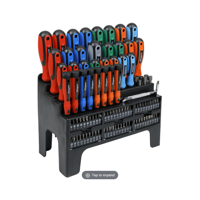 Sealey S01248 100 Piece Siegen Screwdriver, Bit & Nut Driver Set