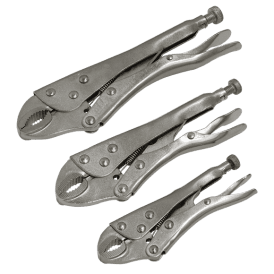 S0463 3 Piece Locking Plier Set 125mm 175mm 215mm