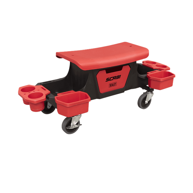 Sealey SCR91 Red Mechanic's Detailing Utility Seat