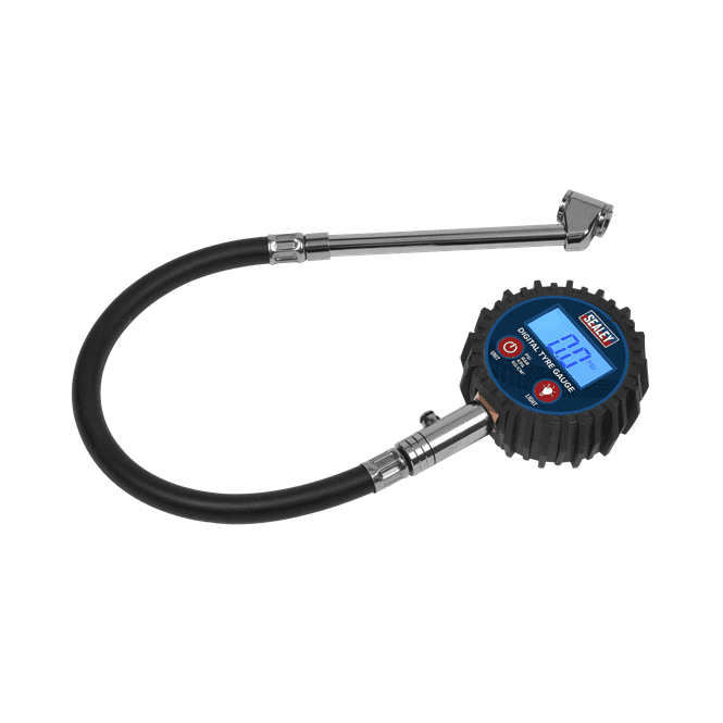 Sealey TST003 Digital Tyre Pressure Gauge with Twin Push-On Connector