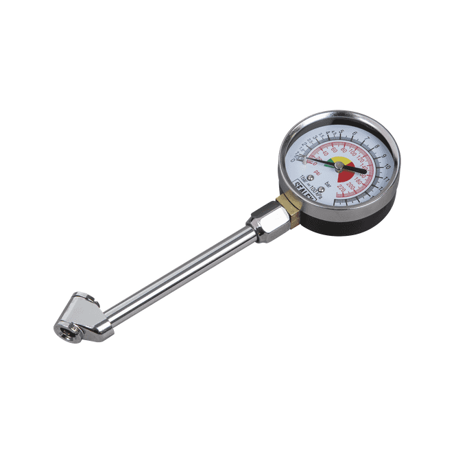 Sealey TSTPG34 Twin Connector Tyre Pressure Gauge 0-220ps