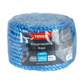 10mm Blue Poly Rope Polypropylene Rope Coil 10mm x 30m BR1030C