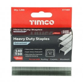 10mm Galvanised Staples Heavy Duty 1000 Pieces 377469